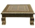 Golden Oxidized Traditional Rexin Desgin Carved Bajot - 12 - 18"